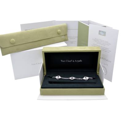 BRATARA VAN CLEEF&ARPELS VINTAGE ALHAMBRA DIN AUR ALB 18K FULL SET 2023 REF: VCARP9XE00
