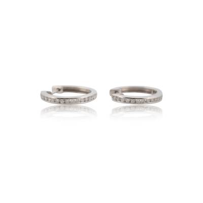 CERCEI DIN AUR ALB 18K CU DIAMANTE NATURALE_120959