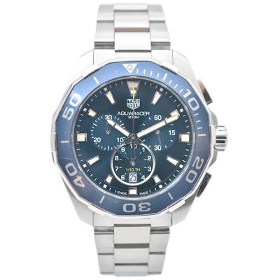 TAG HEUER AQUARACER CHRONOGRAPH 43 QUARTZ BLUE DIAL STAINLESS STEEL BOX ONLY  REF: CAY111B.BA0927