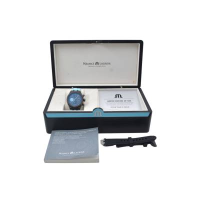 MAURICE LACROIX AIKON 44 AUTOMATIC BLUE PVD STEEL LIMITED EDITION 500 PIECES BOX + PAPERS 2022 REF: Al6038-DLB01-330-4