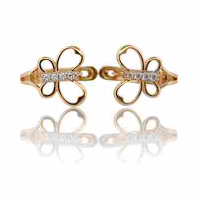 CERCEI IN FORMA DE FLUTURE DIN AUR GALBEN 14K_130000