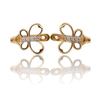 CERCEI IN FORMA DE FLUTURE DIN AUR GALBEN 14K_130000