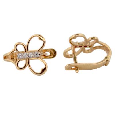 CERCEI IN FORMA DE FLUTURE DIN AUR GALBEN 14K_130000