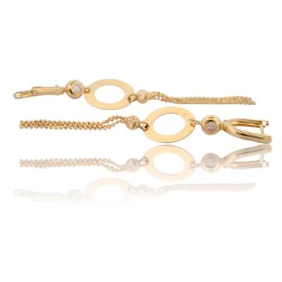 CERCEI LUNGI DIN AUR GALBEN 14K_130069