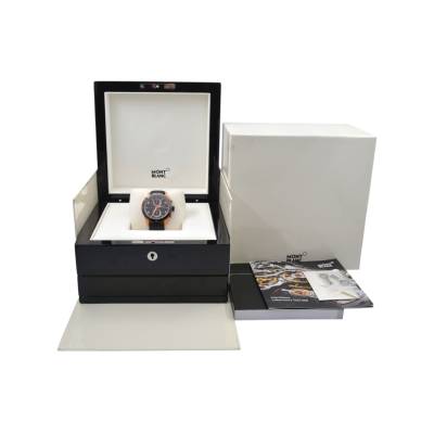 MONTBLANC TIMEWALKER CHRONOGRAPH 43 AUTOMATIC ROSE GOLD BLACK DIAL BOX+PAPERS 2022 REF: 117051
