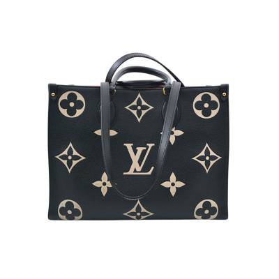 LOUIS VUITTON ONTHEGO MM EMPREINTE MONOGRAM BLACK TOTE BAG