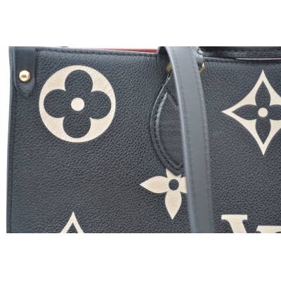 LOUIS VUITTON ONTHEGO MM EMPREINTE MONOGRAM BLACK TOTE BAG