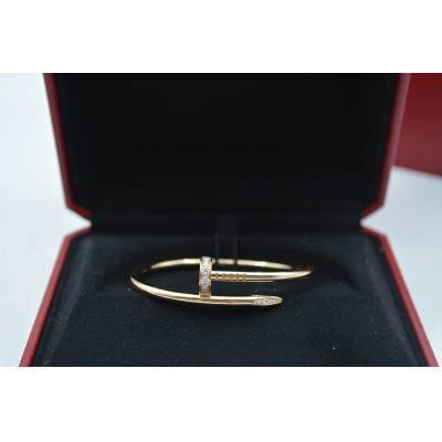 BRATARA CARTIER JUSTE ON CLOU DIN AUR GALBEN 18K CU DIAMANTE NATURALE FULL SET_116595