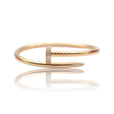 BRATARA CARTIER JUST ON CLOU DIN AUR GALBEN 18K CU DIAMANTE NATURALE FULL SET_116595