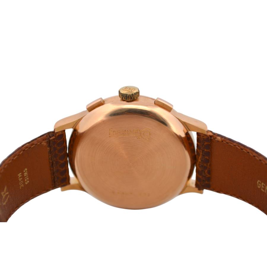 EBERHARD&CO EXTRA-FORT 39MM YELLOW GOLD SILVER MANUAL WINDING VINTAGE REF: 14007