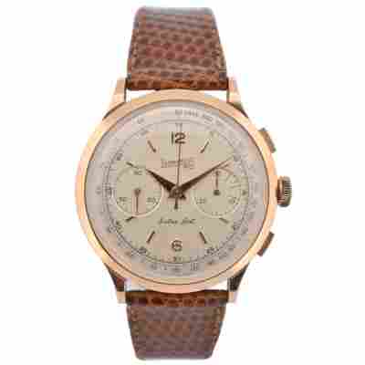 EBERHARD&CO EXTRA-FORT 39MM YELLOW GOLD SILVER MANUAL WINDING VINTAGE REF: 14007