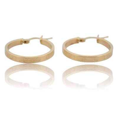 CERCEI ROTUNZI DIN AUR GALBEN 14K_131830