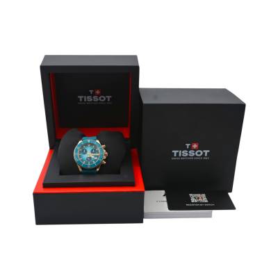 TISSOT SPORT SEASTAR 1000 38 QUARTZ CHRONOGRAPH TURQUOISE STEEL PVD 2025 T120.217.37.041.00