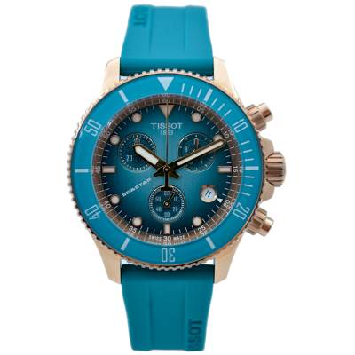 TISSOT SPORT SEASTAR 1000 38 QUARTZ CHRONOGRAPH TURQUOISE STEEL PVD 2025 T120.217.37.041.00