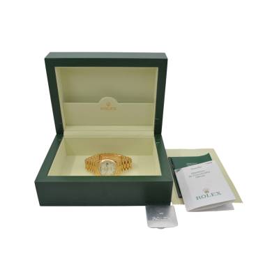 ROLEX DAY-DATE 36 YELLOW GOLD WHITE ROMAN DIAL OYSTER 2007 BOX+PAPERS REF: 118208