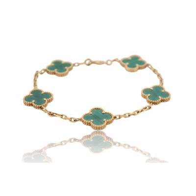 BRATARA VAN CLEEF&ARPELS ALHAMBRA DIN AUR GALBEN 18K CU MALACHIT_124226