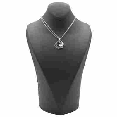 LANT SI PANDANT CHOPARD HAPPY DIAMOND DIN AUR ALB 18K_124222