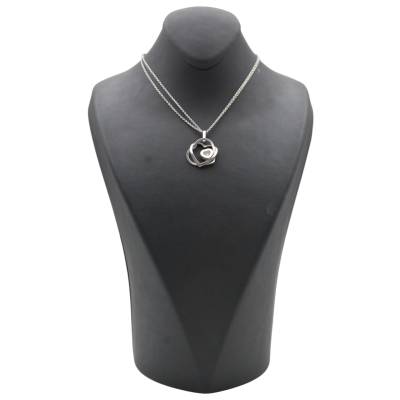 LANT SI PANDANT CHOPARD HAPPY DIAMOND DIN AUR ALB 18K_124222