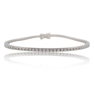 BRATARA TENIS DIN AUR ALB 14K CU DIAMANTE NATURALE_123601