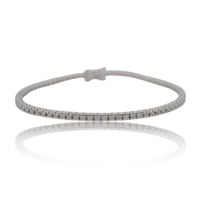 BRATARA TENIS DIN AUR ALB 14K CU DIAMANTE NATURALE_123601