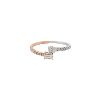 INEL DIN AUR ALB SI ROZ 18K CU DIAMANTE NATURALE