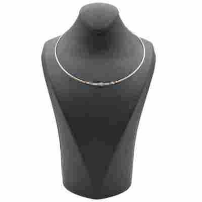 COLIER DIN AUR ALB SI GALBEN 14K CU DIAMANT NATURAL_123873