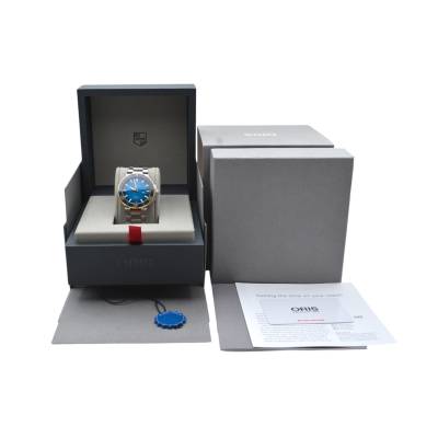 ORIS AQUIS DATE CALIBRE 400 TWO TONE 42.5 FULL SET NEW REF: 01 400 7769 6355