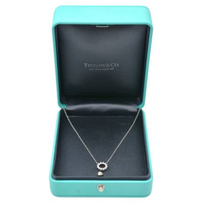 LANT SI PANDANT TIFFANY&CO DIN PLATINA 950 CU DIAMANTE NATURALE