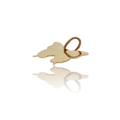 PANDANT IN FORMA DE FLUTURE DIN AUR GALBEN 14K