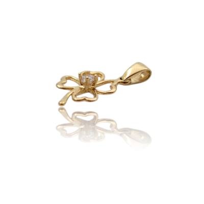 PANDANT IN FORMA DE TRIFOI DIN AUR GALBEN 14K