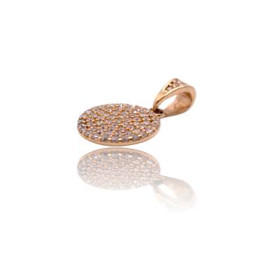 PANDANT ROTUND DIN AUR GALBEN 14K