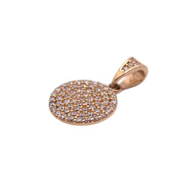 PANDANT ROTUND DIN AUR GALBEN 14K