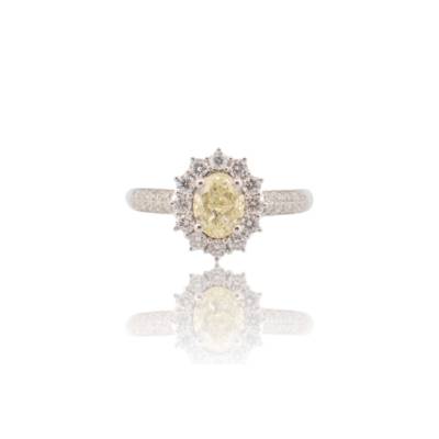 INEL DE LOGODNA DIN AUR ALB 18K CU DIAMANTE NATURALE_116230