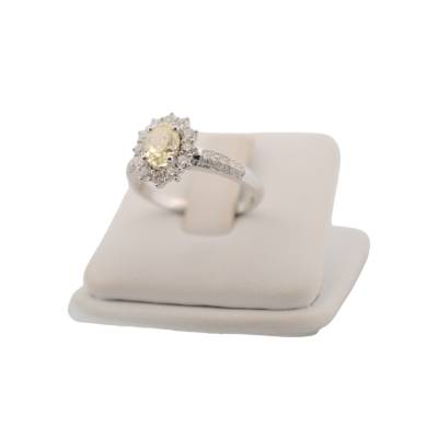 INEL DE LOGODNA DIN AUR ALB 18K CU DIAMANTE NATURALE_116230