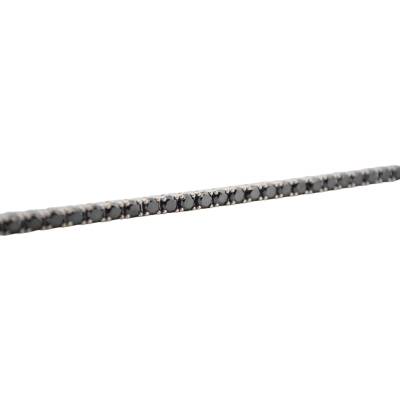 BRATARA TENIS DIN AUR ALB 18K CU DIAMANTE NEGRE NATURALE_116228
