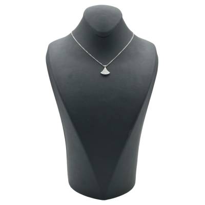 LANT SI PANDANT BVLGARI DIN AUR ALB 18K CU DIAMANTE NATURALE_115986