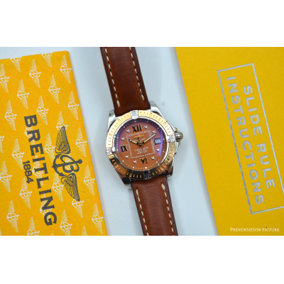 BREITLING GALACTIC COCKPIT LADY 32MM TWO TONE DIAMONDS BRONZE REF: D71356