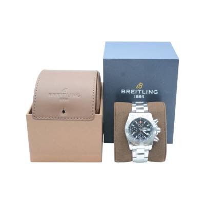 BREITLING AVENGER II CHRONOGRAPH 43MM STAINLESS STEEL BLACK DIAL REF:A13381