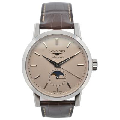 LONGINES CLASSIC MOONPHASE 40 SILVER DIAL STEEL BOX+PAPERS 2022 AUTOMATIC REF: L4.826.4.92.2