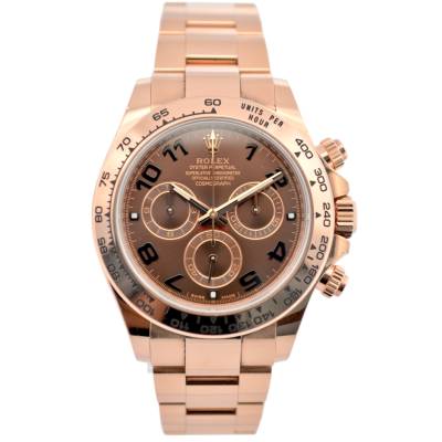 ROLEX DAYTONA COSMOGRAPH 40 CHOCOLATE ARABIC DIAL EVEROSE AUTOMATIC REF: 116505