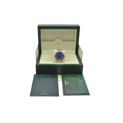 ROLEX SUBMARINER DATE 40MM TWO TONE BLUE DIAL 2008 AUTOMATIC REF: 16613T
