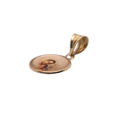 PANDANT ROTUND DIN AUR GALBEN 14K