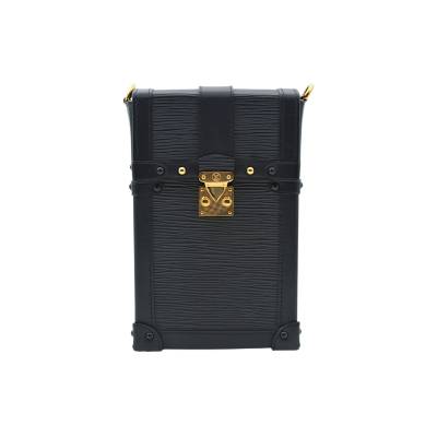 LOUIS VUITTON BLACK EPI LEATHER VERTICAL TRUNK POCHETTE BAG