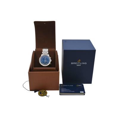 BREITLING NAVITIMER 1 CHRONOGRAPH 41 AUTOMATIC STAINLESS STEEL BLUE DIAL BOX+PAPERS 2021 REF: A13324121C1A1
