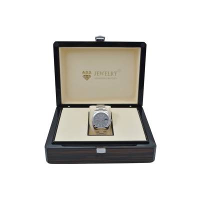 ROLEX DATEJUST 41 AUTOMATIC OYSTER STEEL RHODIUM DIAL REF: 126300