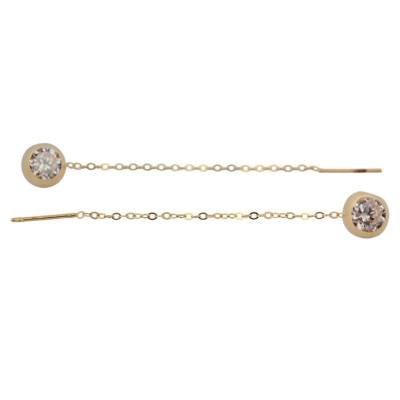 CERCEI LUNGI DIN AUR GALBEN 14K_130738