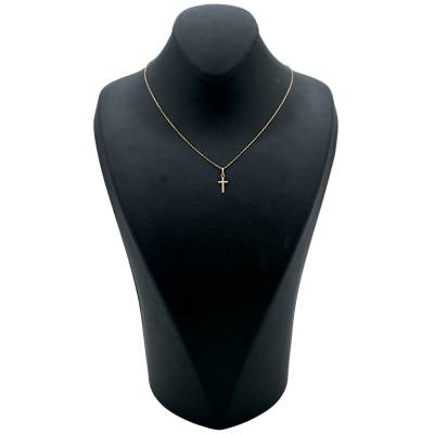 LANT SI PANDANT IN FORMA DE CRUCE DIN AUR GALBEN 14K_130735