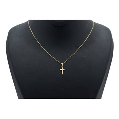 LANT SI PANDANT IN FORMA DE CRUCE DIN AUR GALBEN 14K_130735