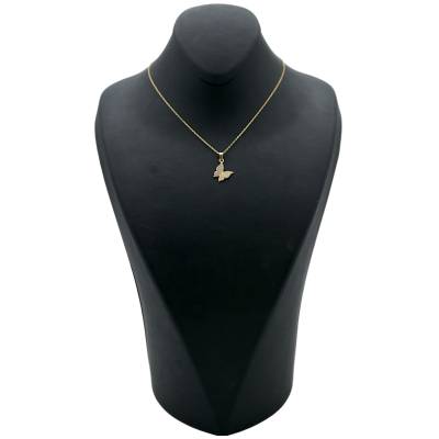 LANT SI PANDANT IN FORMA DE FLUTURE DIN AUR GALBEN 14K_131039