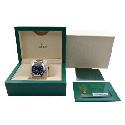 ROLEX AIR KING 40 AUTOMATIC OYSTER STEEL BLACK DIAL BOX+PAPERS 2023 REF: 126900